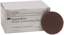 3M Surface Conditioning Disc for Sanding – Metal Surface Prep – Hook and Loop – Aluminum Oxide – Medium Grit – 5” diam. – Pack of 10