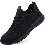 DaoLxi Womens Running Walking Tennis Shoes Fashion Sneakers Non Slip Resistant Platform Workout Slip on Casual Workout Athletic Gym Fitness Sport Shoes for Jogging Black Size 10