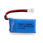 YUNIQUE GREEN-CLEAN-POWER - 3.7V 380mAh 25C Lipo Battery | Compatible with Hubsan X4, Syma X5 Series & Cheerson CX-30W | High Drain, Rechargeable for RC Quadcopter, Blue