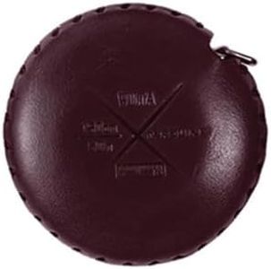 WUTA Soft Retractable Tape Measure Genuine Leather Handmade Gift Portable Mini Ruler Tape Case Body DIY Tailor Craft Cloth Dieting (Wine Red)