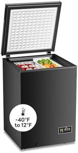 Electactic 3.5 Cu. Ft Chest Freezer, Ultra-Low Temperature (-40°F-12°F), Small Deep Freezer with Removable Basket Free Standing Top open Door Perfect for Home Dorm, Office,Bar, Kitchen Black