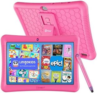 Contixo Kids Learning Tablet 10-inch IPS HD Display, WiFi, Android 10, 2GB RAM 32GB ROM, with Educator Approved Academy, Protective Case with Adjustable Bracket (Kickstand) and Stylus, K102 Pink