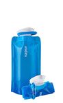 Vapur - Shades (2-Pack) 0.5L BPA Free Foldable Flexible Water Bottle w/Carabiner (Cyan Blue)