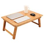 Large Laptop Tray Desk Nnewvante 65x45cm Bamboo Floor Desk Low Table Bed Tray Table,Foldable Adjustable Study Writing Gaming Breakfast Serving Floor Table Support 18in Laptop w' 4 Leg Lock