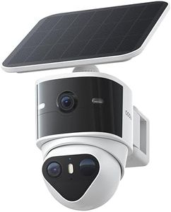 aosu T2 Pro Security Cameras Wireless Outdoor, 3K Dual Cam No Blind Spot Security Camera for Home, 170° Wide + 360° PTZ, AI Human Vehicle Tracking, Solar Powered, Local Storage