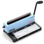 Manual Binding Machine Spiral Coil Binder, Spiral Binding Machine, Mefape Coil Binding Machine, 12 Sheets Hole Puncher and 120 Sheets Spiral Binder 1/4" to 9/16” (TD-132)