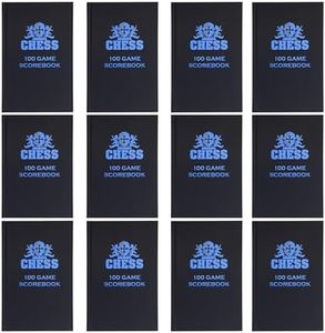 WE Games (12 Count) Chess Scorebook & Chess Notation Book - Black Hardcover Chess Books with 100 Pages, Ideal Chess Score Sheets for Clubs & Tournaments