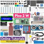SunFounder Raspberry Pi Pico 2 W Ultimate Starter Kit with 110+Video Courses Online Tutorials, 96 Projects (16 IoT Projects), MicroPython, C++ (Compatible with Arduino IDE)