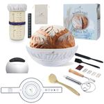 ARTISAN ACRE ALL-IN-ONE Sourdough Starter Kit - Glass Sourdough Starter Jar - 15 Pieces Sourdough Bread Baking Supplies - 10" Round Banneton Bread Proofing Basket