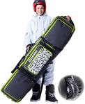 XCMAN Roller Snowboard Bag with Wheels, Adjustable Length - Extra Long/Wide/Deep,Waterproof - with Protection Ribs