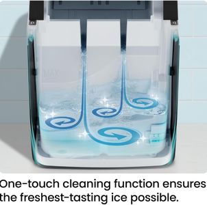 ICEMAN Countertop Ice Maker – Dual-Size Ice Cubes, Compact Machine