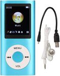 MP3 Player, 64GB Portable MP3 Player for Students, 1.8 Inch LCD Screen Lossless Sound Music MP3 Player, Multifunctional MP3 Player for Kids, Students (Blue)