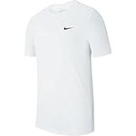 NIKE Men's Dry Tee drifit Cotton Crew Solid, White/Black, X-Large