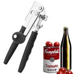 SHIKORI Commercial Can Opener,Hand Crank Can Opener Manual Heavy Duty with Comfortable Extra-Long Handles, Oversized Knob, Large Handheld Can Opener Easy for Big Cans