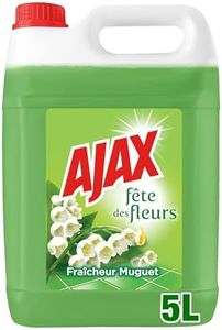 Ajax Nettoyant Ménager - Multi surfaces & Sol - Fête des Fleurs, Parfum Muguet - Sans rinçage - Idéal collectivités -Grand Format Bidon de 5L -