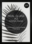 pf+a REAL GLASS A3 Black Frame Glas