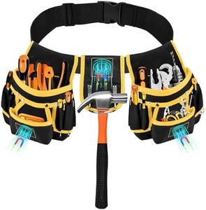 Tool Belt, Tool Belts for Men, Tool Organiser, 26 Pockets Heavy-Duty Oxford Adjustable Tool Bag for Handymen, Construction Workers and Electricians