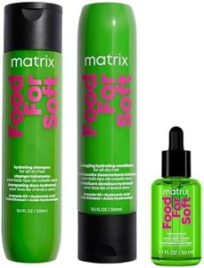 MATRIX Food For Soft Shampoo, Conditioner and Oil Set for Dry & Brittle Hair - Softens, Smoothes, and Reduces Frizz, With Avocado Oil & Hyaluronic Acid, Vegan, Replenishes Hydration and Adds Shine