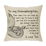 Granddaughter Gift from Grandparents - Even When I'm Not Close by I Want You to Know I Love You and I Am So Proud of You-Reminder Gift for Women Lady Girls Granddaughter Throw Pillow Cover Pillowcase