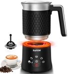 Milk Frother Electric 5 in 1 - Automatic Milk Frothers 350ml Large Capacity Split Milk Steamer Silent Operation Milk Heater and Warmer Hot & Cold Milk Foamer Dishwasher Safe for Latte Coffee Chocolate