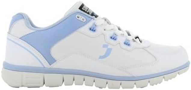 Oxypas Safety Jogger - Sunny - Chaussures de sécurité pour Femmes - Résistantes à la déchirure, légères et Confortables - Idéales pour Les Soins, la médecine et la Restauration Bleu Clair 37 EU
