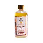 AuraTree Cold Pressed Almond Oil (Badam oil) | California Almond Oil for Baby Massage Hair Growth and Glowing Skin & Face | Rich in Vitamiv E & Omega-3 | Chemical Free Adultration Free 100ML