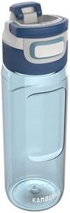 Kambukka Elton Tritan Water Bottle, Plastic Drink Bottle, Leakproof, for outdoor sports, Clear water bottle with 3 in 1 lid, Crystal Blue, 750 ml