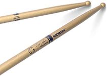 ProMark Scott Johnson Hickory Signature Marching Snare Drum Sticks - FireGrain For Playing Harder, Longer - No Excess Vibration - Lacquer Finish, Large Round Tip, Hickory Wood - 1 Pair