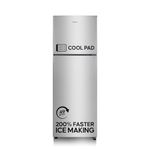 Haier 240L 2 Star Frost Free Top Mount Double Door Refrigerator|Cool Pad|200% Faster Ice Making in 49 Minutes (HEF-252EGS-P, Moon Silver)