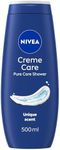 NIVEA Crème Care Shower Cream (500ml, Pack of 6) Caring Shower Body Cream Enriched with Almond Oil, Moisturising Shower Gel Body Wash with Vitamin C, E