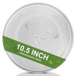 10.5"/27cm Thickened Microwave Glass Plate for Samsung LG GE Kenmore Frigidaire Hamilton Beach 10 1/2 inch Replacement Microwave Glass Plate Replaces WB39X10002 HB-P90D23 Microwave Glass Plate