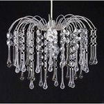 Chandelier Chic Ceiling Light Pendant Shade Crystal Droplet Fitting Easy Fit (TEARDROP CLEAR PENDANT SHADE)