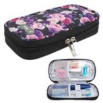 YOUSHARES Insulin Cooler Travel Case Diabetes Bag Insulin Pen Case, Insulated Medication Cooler Ozempic Travel Case Cooling Pouch for Insulin Syringe Needle,Diabetic Supply,Epi Pen (Purple Pink Rose)