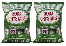 2 x Soda Crystals Multipurpose Cleaner Cleans Washing Machine Sinks Drains Laundry Stain Remover - 1.2kg