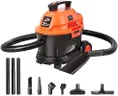Armor All AA255W Wet/Dry Utility Vac 2.5 Gallon, 2.5-Gallon,120 Volts (AC), Orange/Black