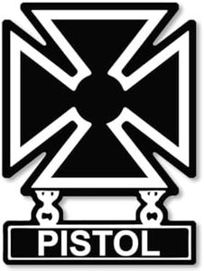 AV Pistol Marksman Award Sticker, United States Army Corp Decal, Military Awards Vinyl for Cars, Trucks, Laptops, Coolers, and More
