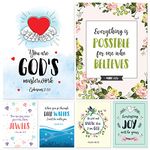 Scripture Cards - Set of 24 Boxed Bible Verse Blank Note Cards with Envelopes - Christian Greeting Cards/Inspirational Prayer Cards, 6 Designs. Christian Stationary with Bible Verses