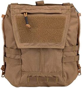 IDOGEAR Tactical Zip-on Panel Pouch Military Backpack Vest Accessory Bag for CPC AVS JPC2.0 (D:Coyote Brown)