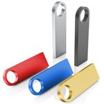 Wooolken 5 Pack 8GB USB Stick with Keychains, Sleek Metal USB 2.0 Thumb Drives Memory Stick for PC Laptop Computer