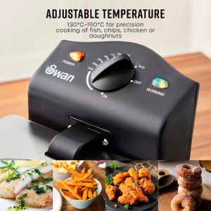 Swan 3L Deep Fryer – Stainless Steel Electric Kitchen Appliance