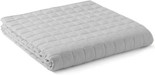 YnM Exclusive Kids Cooling Weighted Blanket, Nylon/PE Fabric, Smallest Compartments with Glass Beads, Bed Blanket for One Person of 40lbs, Ideal for Twin Bed (36x48 Inches, 5 Pounds, Light Grey Quill)