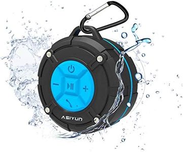 [Updated Version] Portable Shower Speaker, ASIYUN Waterproof Wireless Speaker with IPX7 HD Sound, Suction Cup, Speakers Built-in Mic, Hands-Free Speakerphone for iPhone, iPad and Android Phones(Blue)