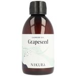 Nikura Grapeseed Oil - 250ml | For Hair Growth, Skin | Great as a Natural Moisturiser, Face, Body Oil, Scalp | For Essential Oils | Natural, Vegan & UK | BPA Free