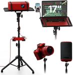 Projector Tripod Stand, Height Adjustable 27" to 62" & Floor Projector Stand, Portable Laptop Stand, Camera & Light & Ball-Joint – Well-Made, Easy-to-Adjust, DJ Rack & Music or Movie stand