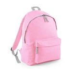 BagBase BG125J Junior Fashion Backpack - Classic Pink/Light Grey