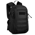 Wowelife Mini Tactical Backpack 10L Small Military Day PackBag for Hunting Camping Trekking Travel(Black)