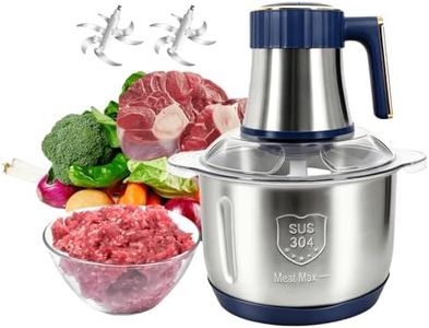 SPEHKAOO Food Processor,5-Speed Electric Food Chopper,Meat Grinder 5L(20Cups) with Two 6-Blade Sets,500W Powerful Vegetable Chopper Used for Dough Mixing,Meat, Nuts, Fruits, Garlic and Vegetables