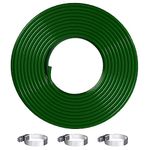 ORILEY 40Mtr 1 Inch Braided Water Pipe with Hose Connector/Jointer/Nozzle & Clamps Lightweight Flexible Gardening Cleaning Outdoor-Indoor Use (130 feet, Dark Green)