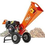 SuperHandy Wood Chipper Shredder Mulcher 196cc Motor Engine Heavy Duty Compact Rotor Assembly Design 5cm Max Capacity Aids in Fire Prevention and Building Firebreaks