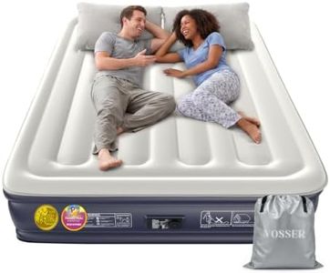 VOSSER Queen Air Mattress with Built-in Pump, 13" Raised Blow Up Inflatable Mattress Queen, Heavy Duty 800lbs Luxury Comfort Air Bed for Home, Guests & Camping, Thick Self-Inflating Bed